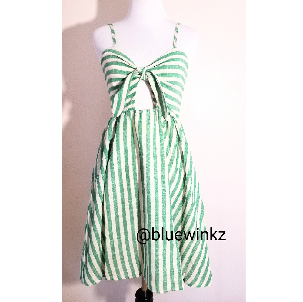 Green Stripe dress - Picture 3 of 7